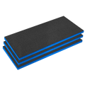 Easy Peel Shadow Foam® 1200 x 550 x 50mm, Blue/Black - Pack of 3 SFPK50B