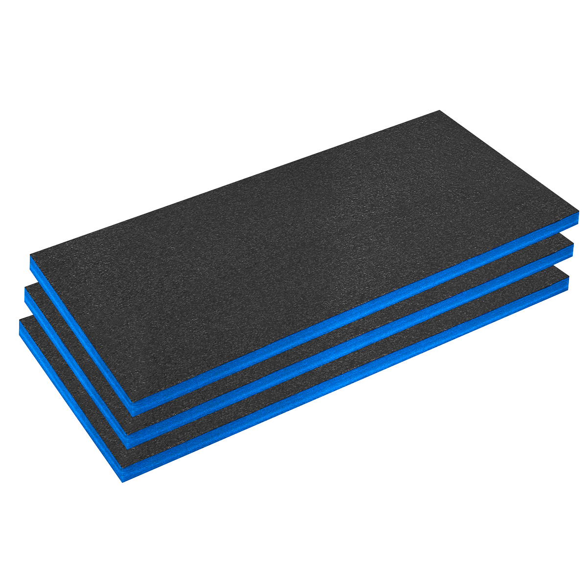 Easy Peel Shadow Foam® 1200 x 550 x 50mm, Blue/Black - Pack of 3 SFPK50B