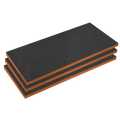 Easy Peel Shadow Foam® 1200 x 550 x 50mm, Orange/Black - Pack of 3 SFPK50OR