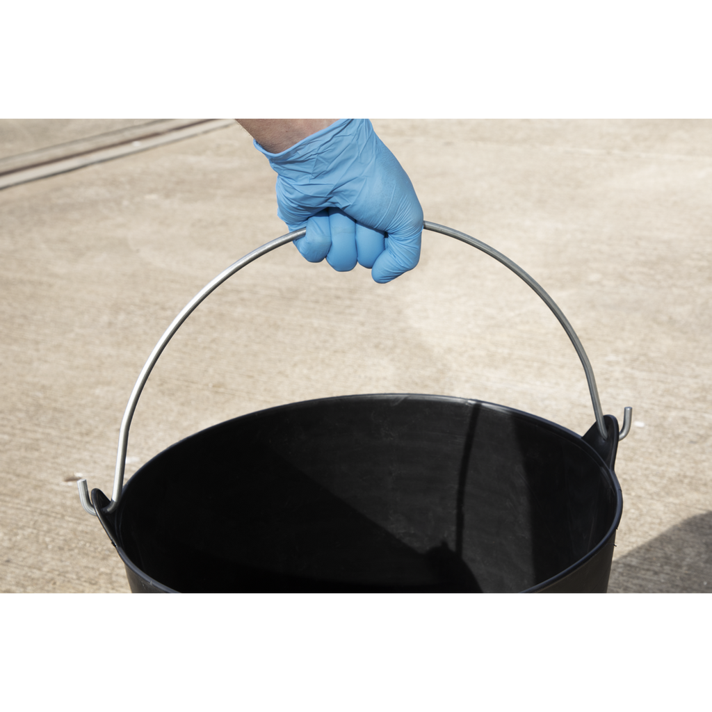 Heavy-Duty Flexi Tub with Metal Handle 26L - Black SFT26H