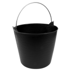 Heavy-Duty Flexi Tub with Metal Handle 26L - Black SFT26H