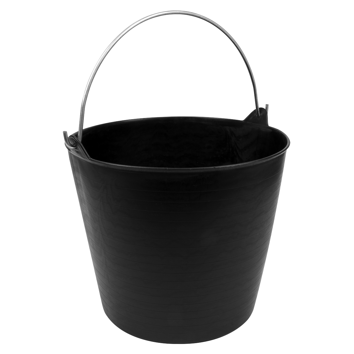 Heavy-Duty Flexi Tub with Metal Handle 26L - Black SFT26H
