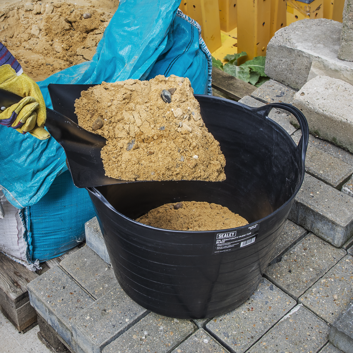 40L Heavy-Duty Flexi Tub - Black SFT40