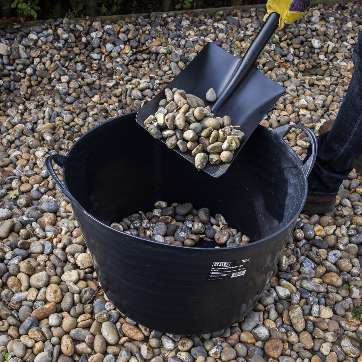 65L Heavy-Duty Flexi Tub - Black SFT65