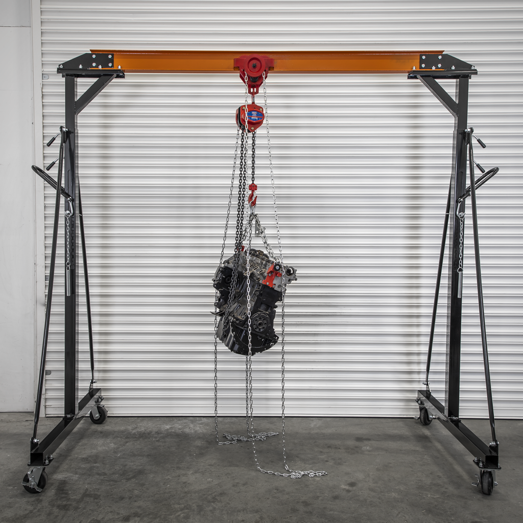 Portable Adjustable Gantry Frame with Geared Trolley Combo 1 Tonne SG1000KITG