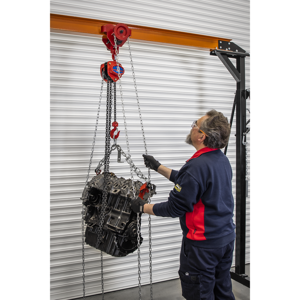Portable Adjustable Gantry Frame with Geared Trolley Combo 1 Tonne SG1000KITG
