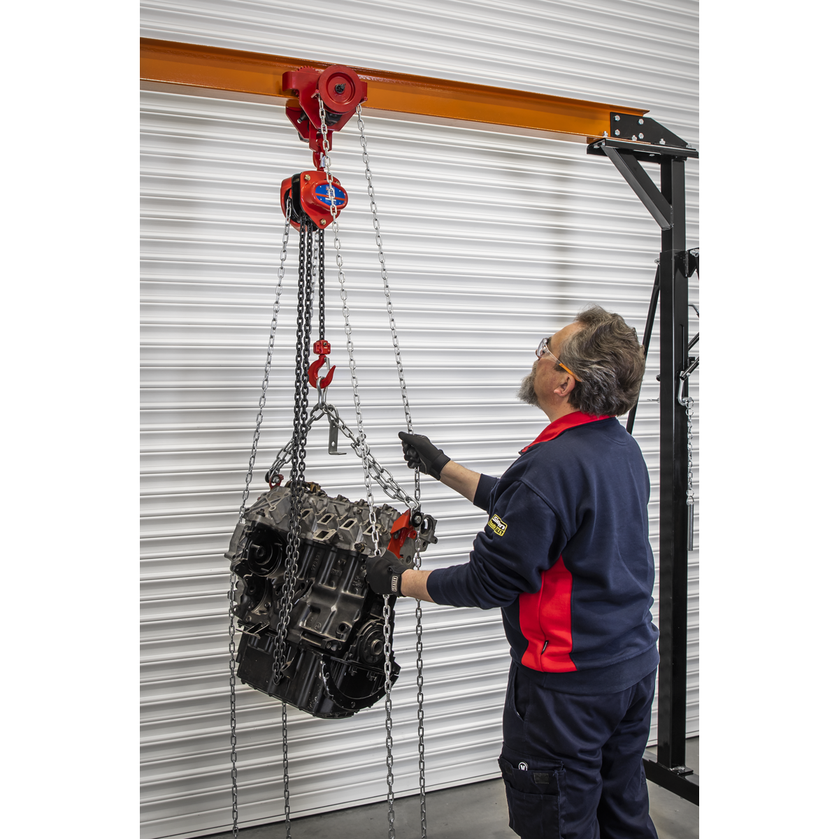Portable Adjustable Gantry Frame with Geared Trolley Combo 1 Tonne SG1000KITG