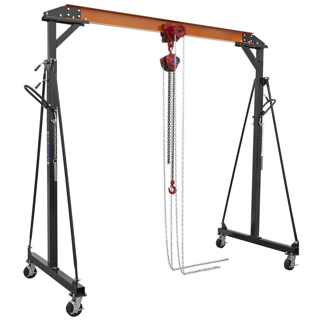 Portable Adjustable Gantry Frame with Geared Trolley Combo 1 Tonne SG1000KITG