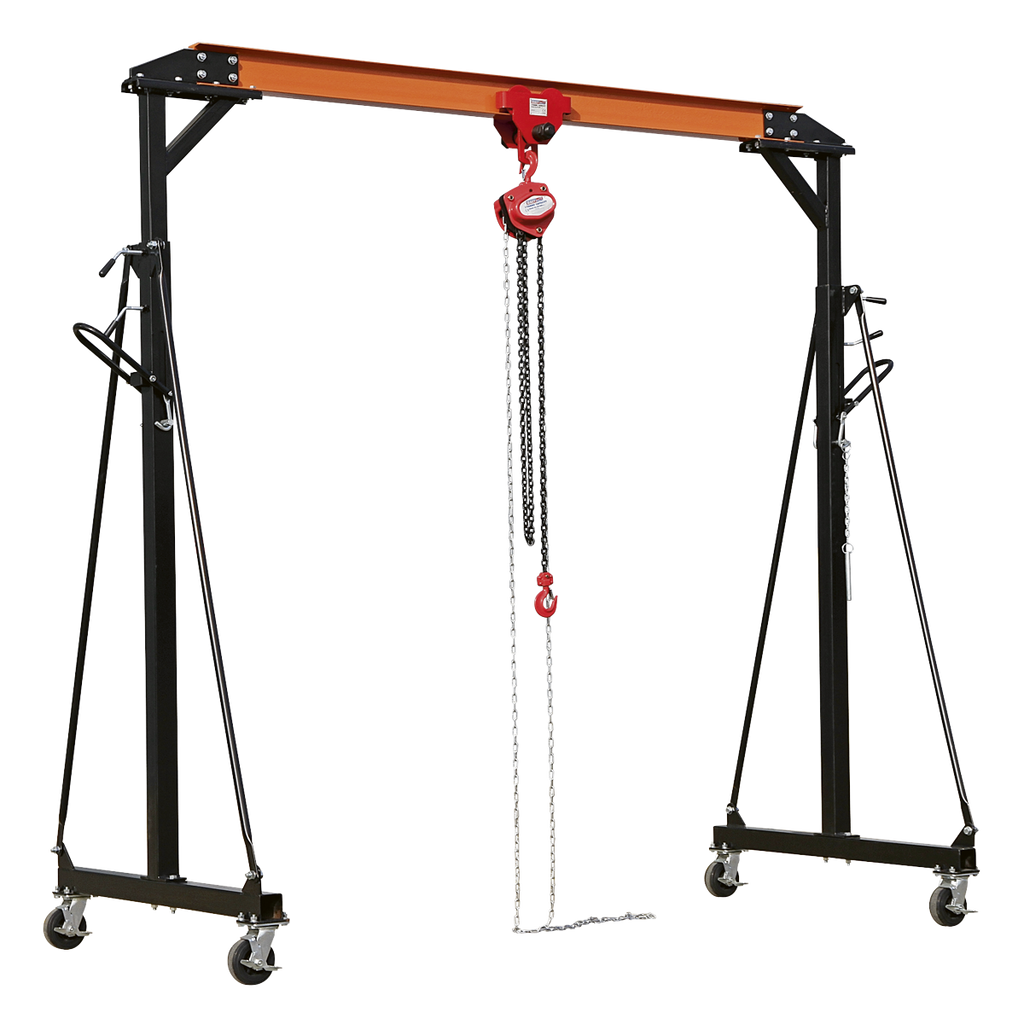 Portable Lifting Adjustable Gantry Frame 1 Tonne & Hoist Combo SG1000KIT