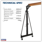 Portable Lifting Adjustable Gantry Frame 2 Tonne SG2000W