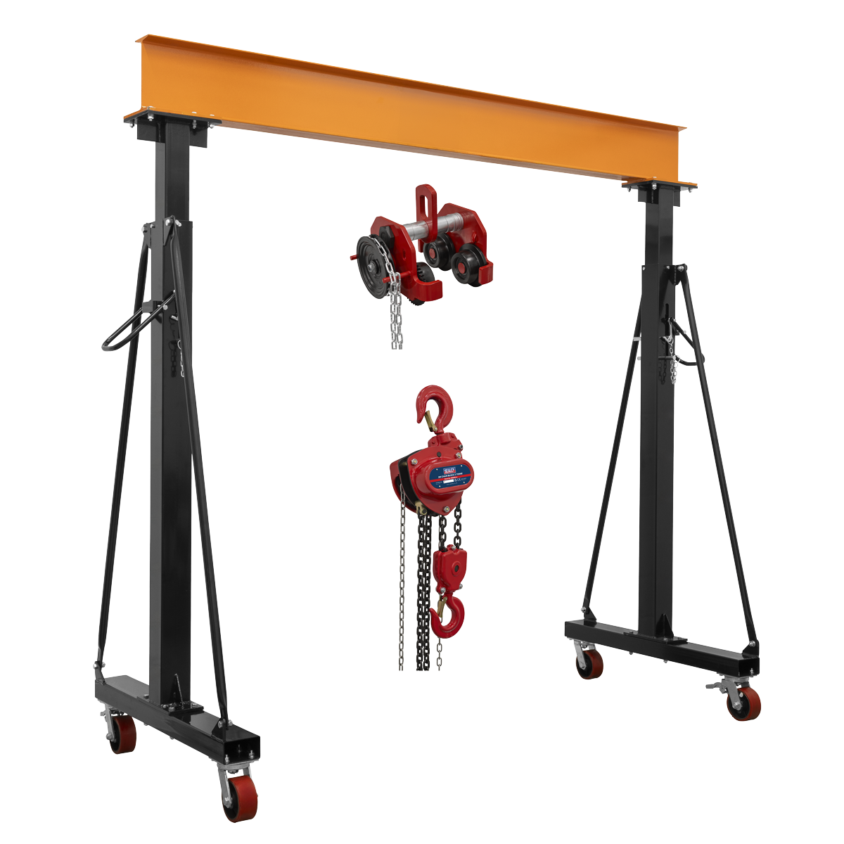 Portable Adjustable Gantry Frame with Geared Trolley & Hoist Combo 3 Tonne SG3000KITG
