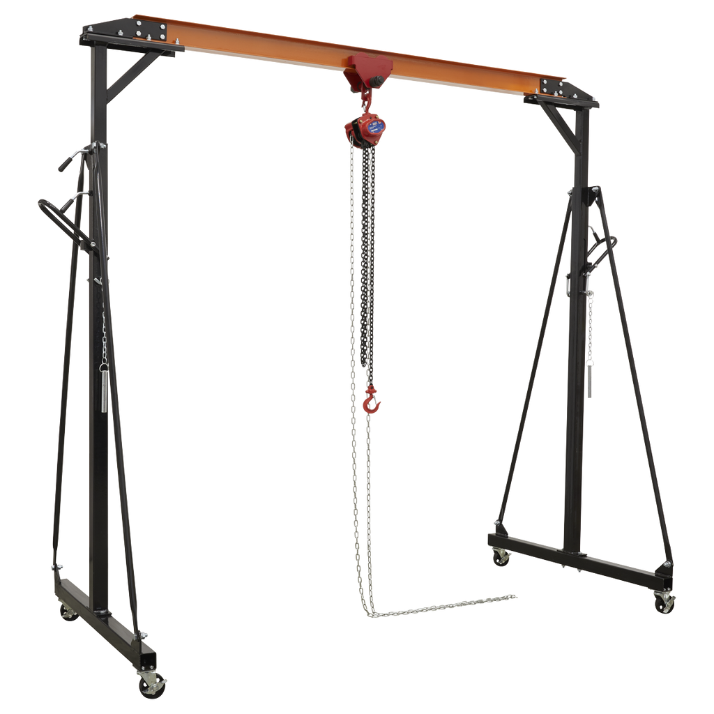 Portable Lifting Adjustable Gantry Frame 0.5 Tonne & Hoist Combo SG500KIT