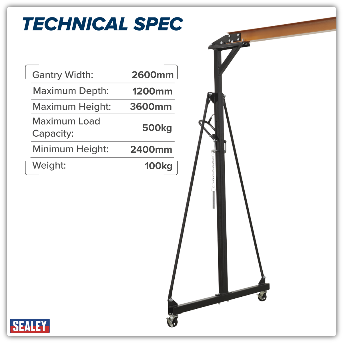 Portable Lifting Adjustable Gantry Frame 0.5 Tonne SG500