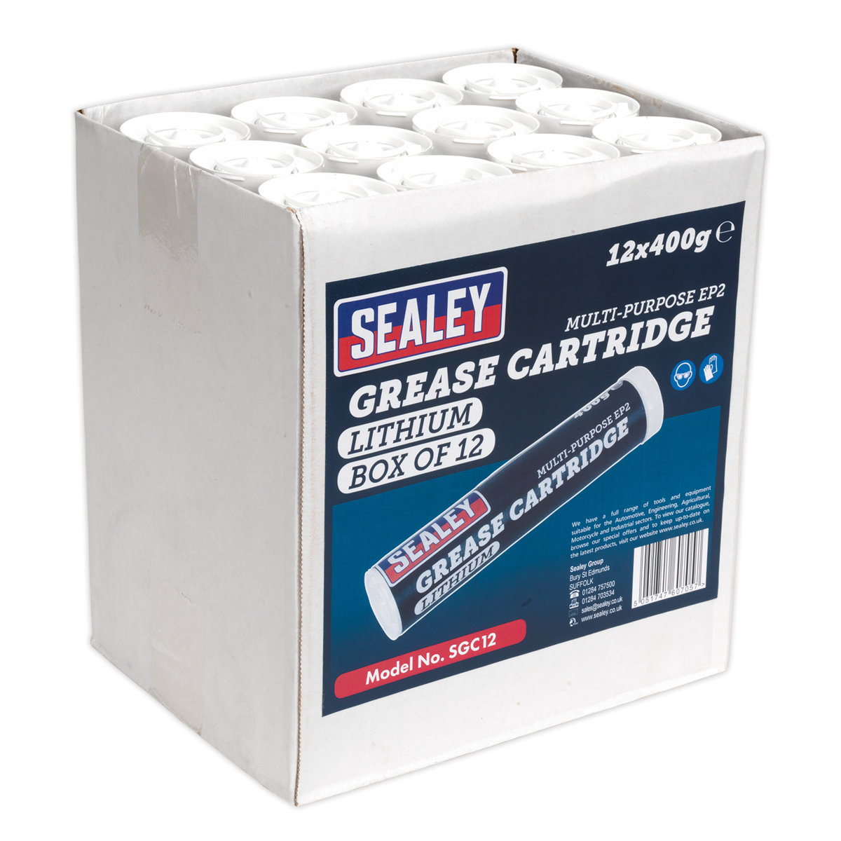 EP2 Lithium Grease Cartridge 400g - Pack of 12 SGC12