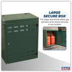 Solid Gas Cylinder Safety Cabinet - 2 x 19kg SGCSC219
