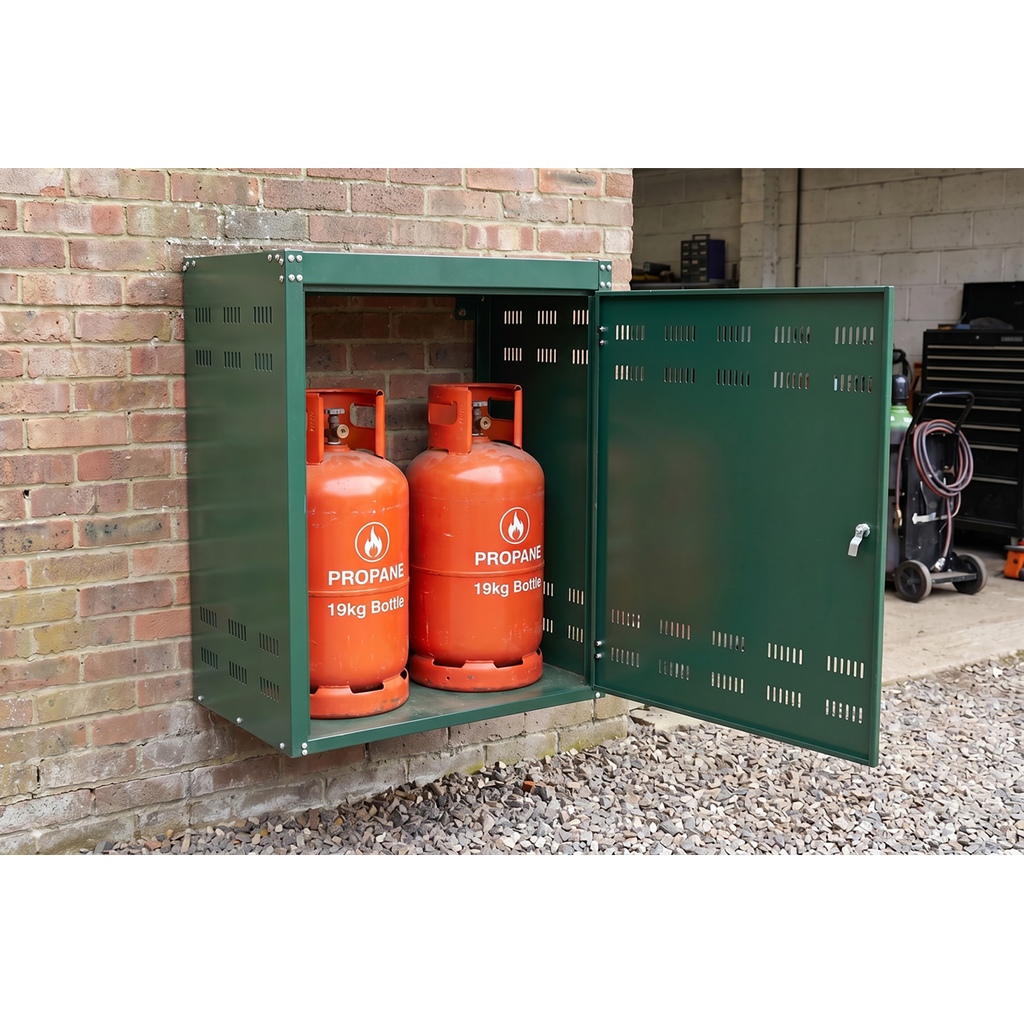 Solid Gas Cylinder Safety Cabinet - 2 x 19kg SGCSC219