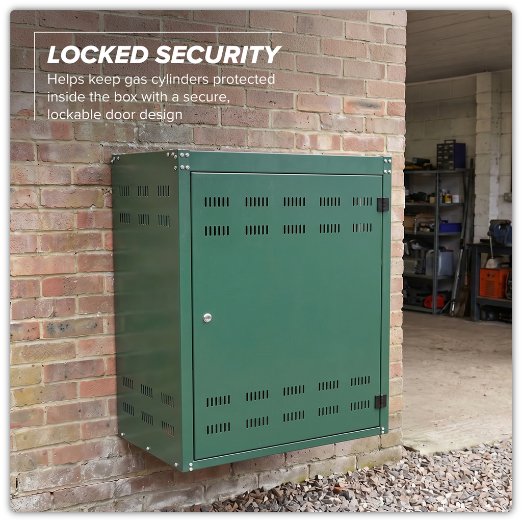 Solid Gas Cylinder Safety Cabinet - 2 x 19kg SGCSC219