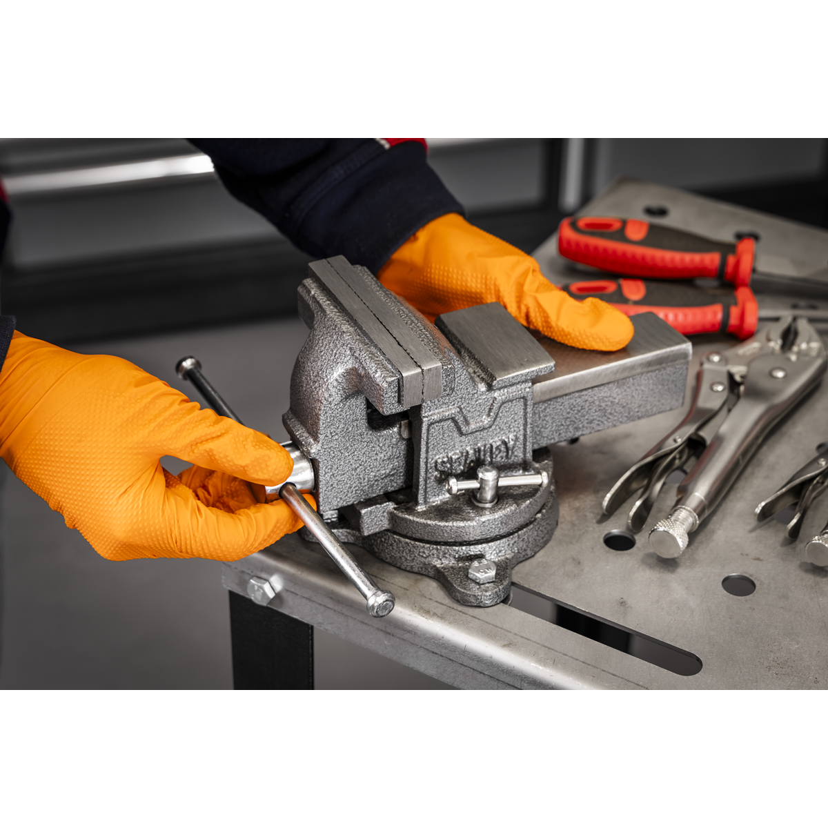 SG Iron Vice with Swivel Base 100mm SGV100L