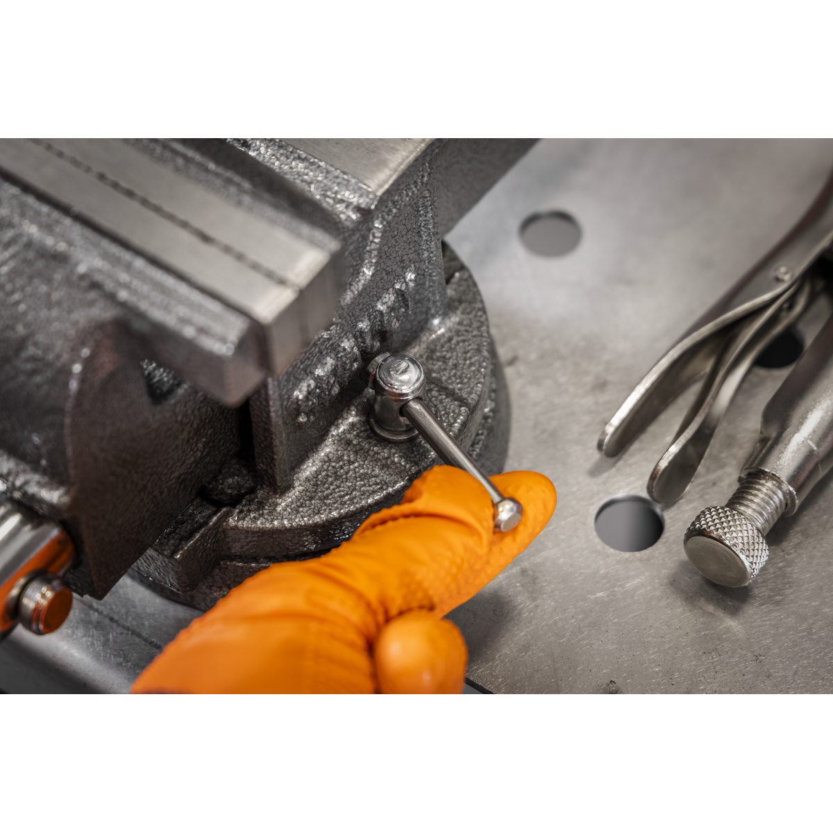 SG Iron Vice with Swivel Base 100mm SGV100L