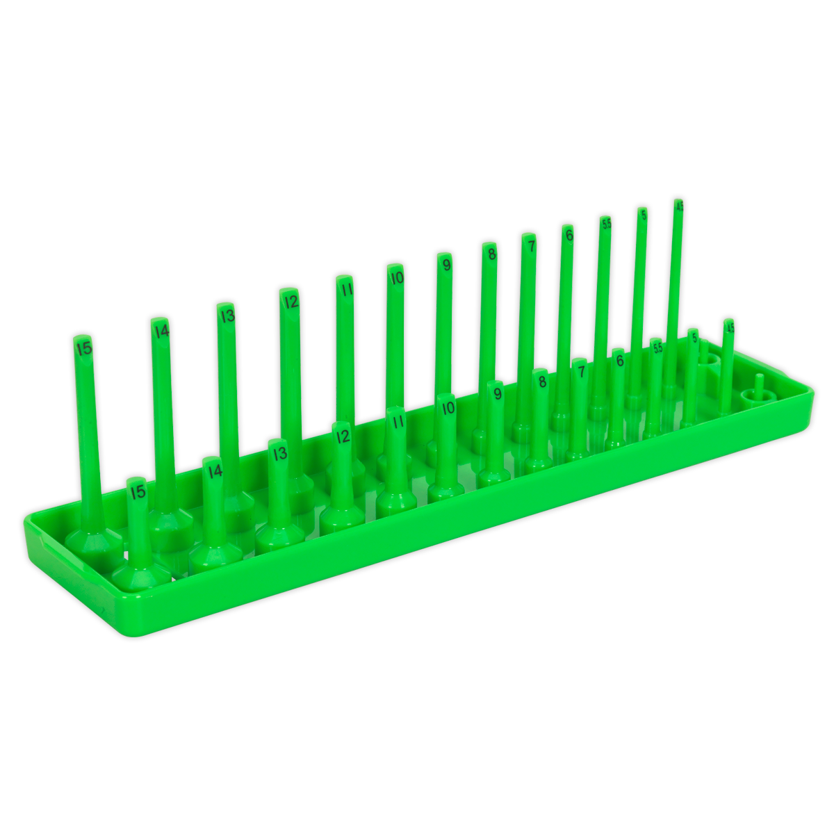 Socket Holder 1/4"Sq Drive 4-15mm Hi-Vis Green SH1414HV