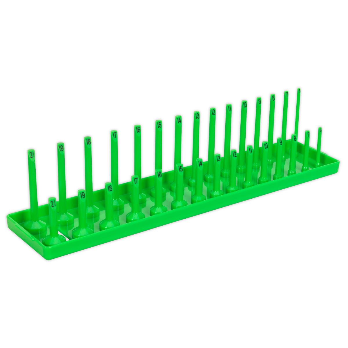 Socket Holder 3/8"Sq Drive 6-21mm - Hi-Vis Green SH3815HV
