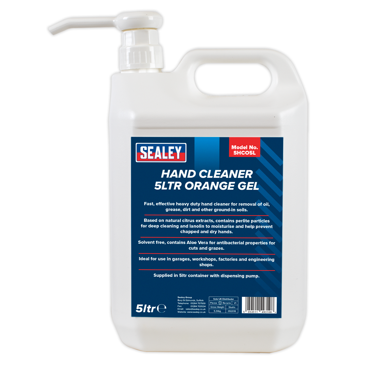 Orange Gel Hand Cleaner 5L SHCO5L
