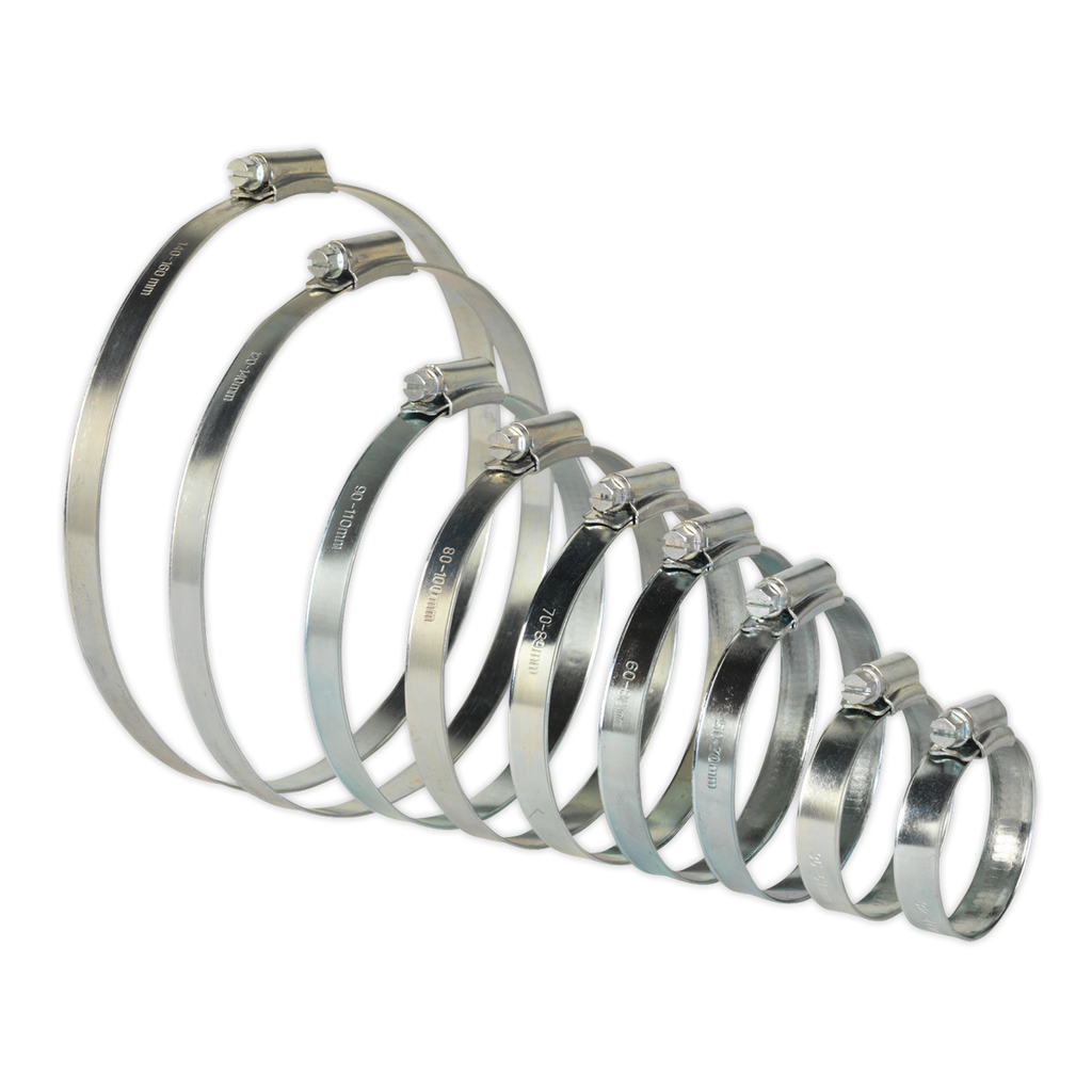 Zinc Plated Hose Clip Assortment 44-160mm 26pc SHCS2