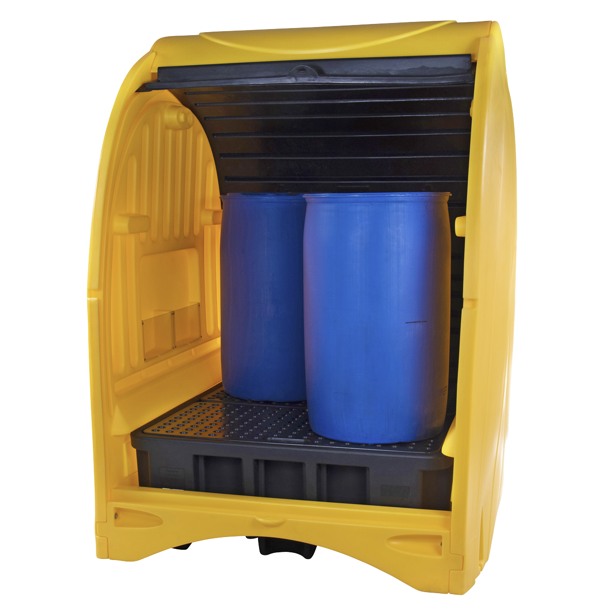 4 Drum Barrel Bund with Hardcover 485L Capacity SJ1010