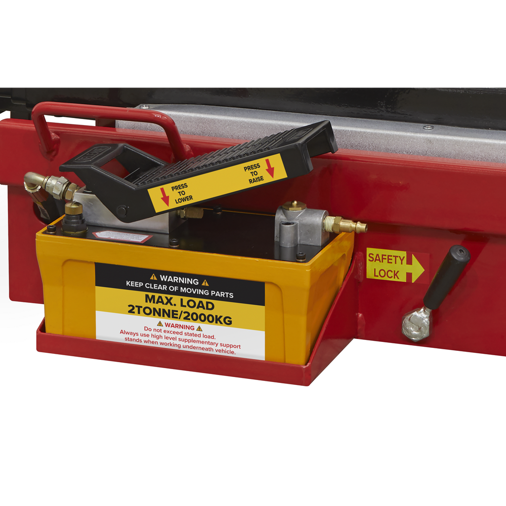 Air Jacking Beam 2 Tonne with Arm Extenders & Flat Roller Supports SJBEX200A