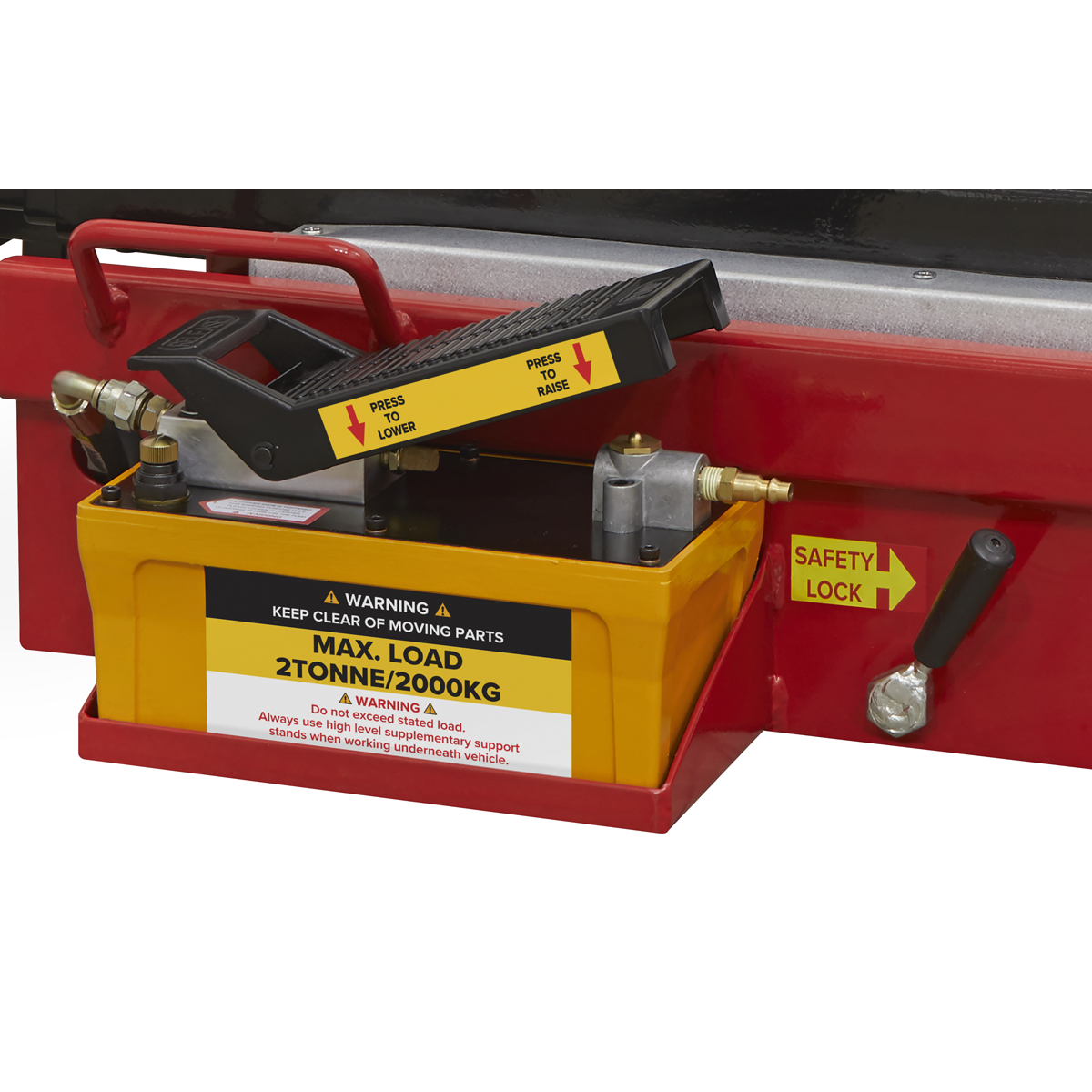 Air Jacking Beam 2 Tonne with Arm Extenders & Flat Roller Supports SJBEX200A