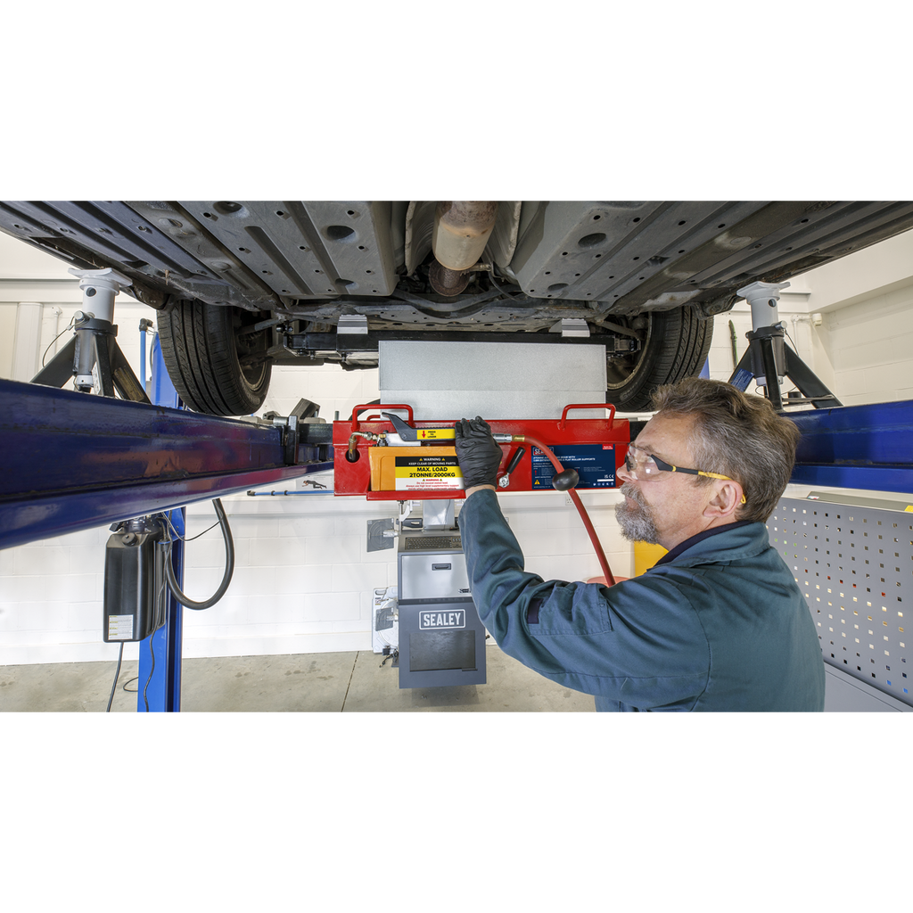 Air Jacking Beam 2 Tonne with Arm Extenders & Flat Roller Supports SJBEX200A