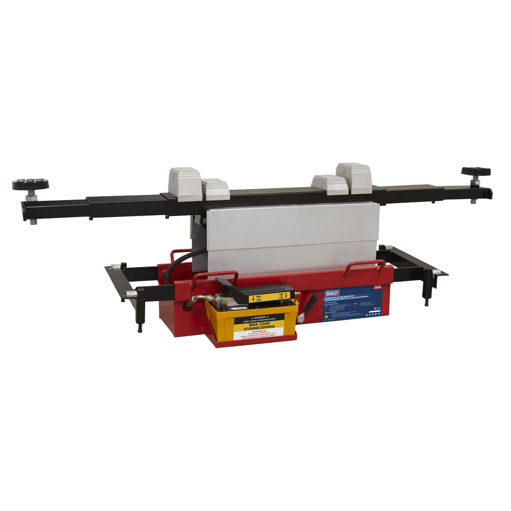 Air Jacking Beam 2 Tonne with Arm Extenders & Flat Roller Supports SJBEX200A