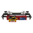 Air Jacking Beam 2 Tonne with Arm Extenders & Flat Roller Supports SJBEX200A