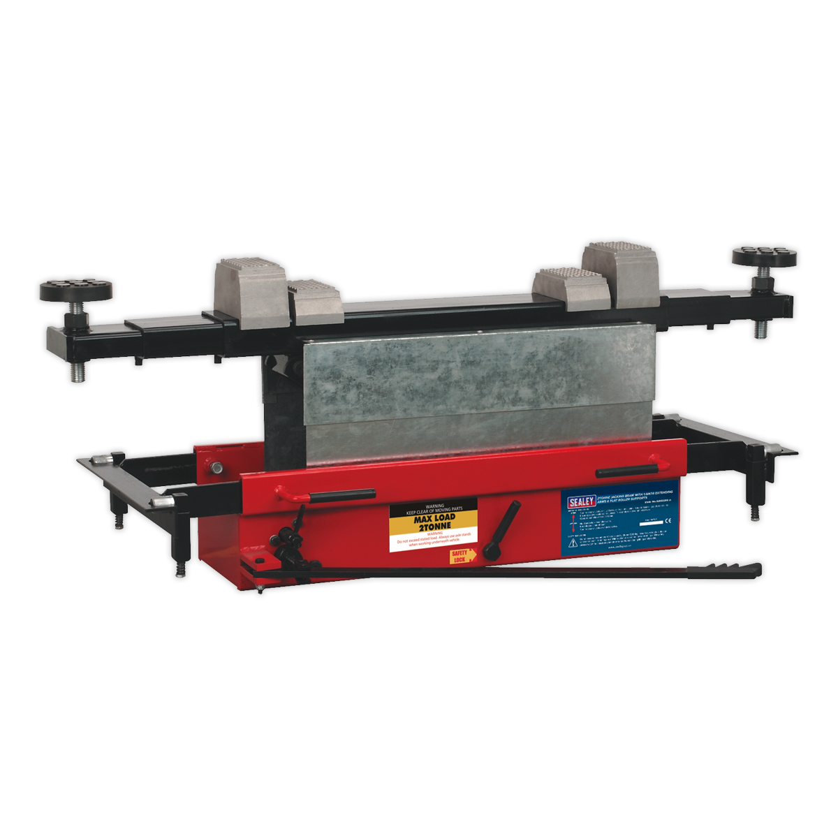 Jacking Beam 2 Tonne with Arm Extenders & Flat Roller Supports SJBEX200