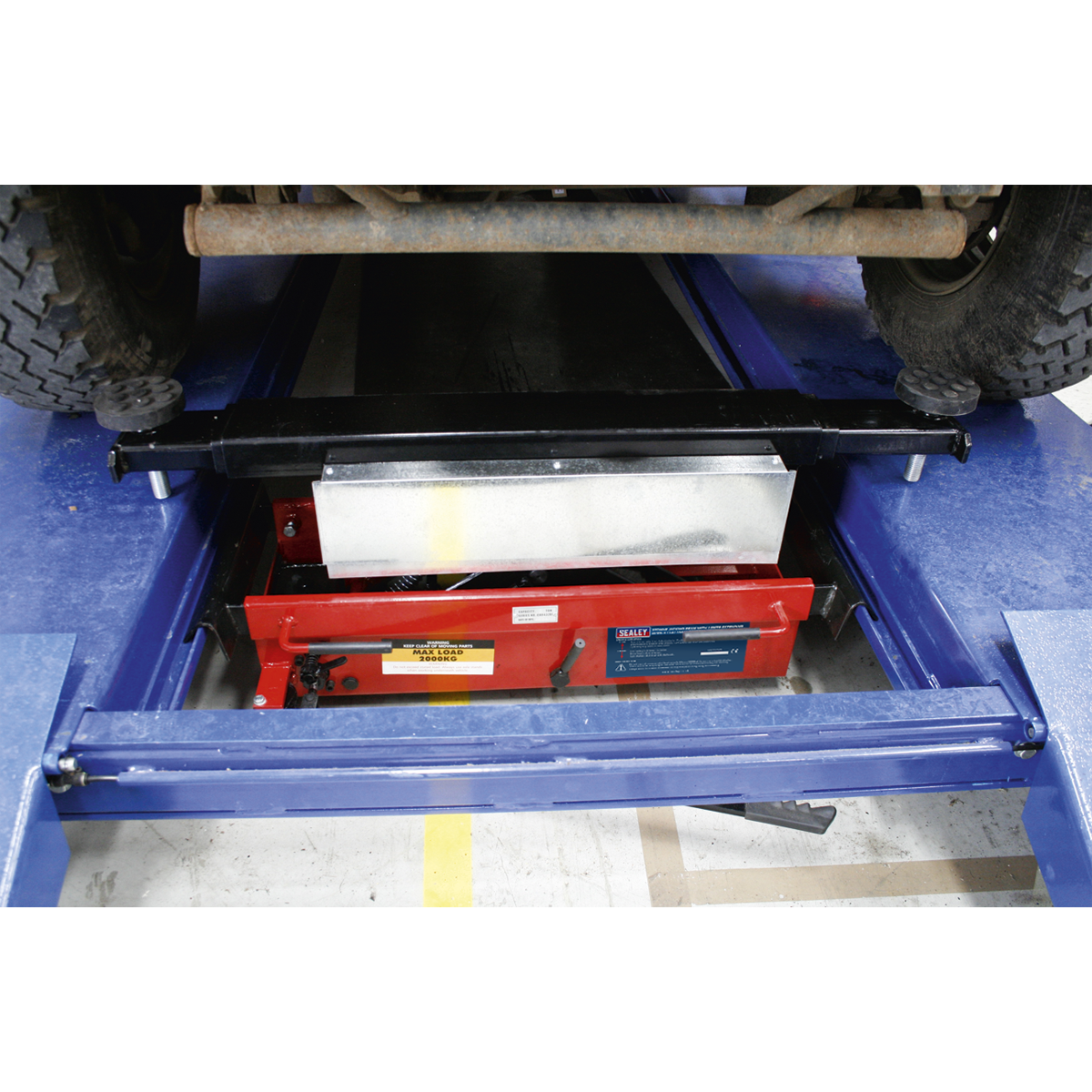 Jacking Beam 2 Tonne with Arm Extenders & Flat Roller Supports SJBEX200