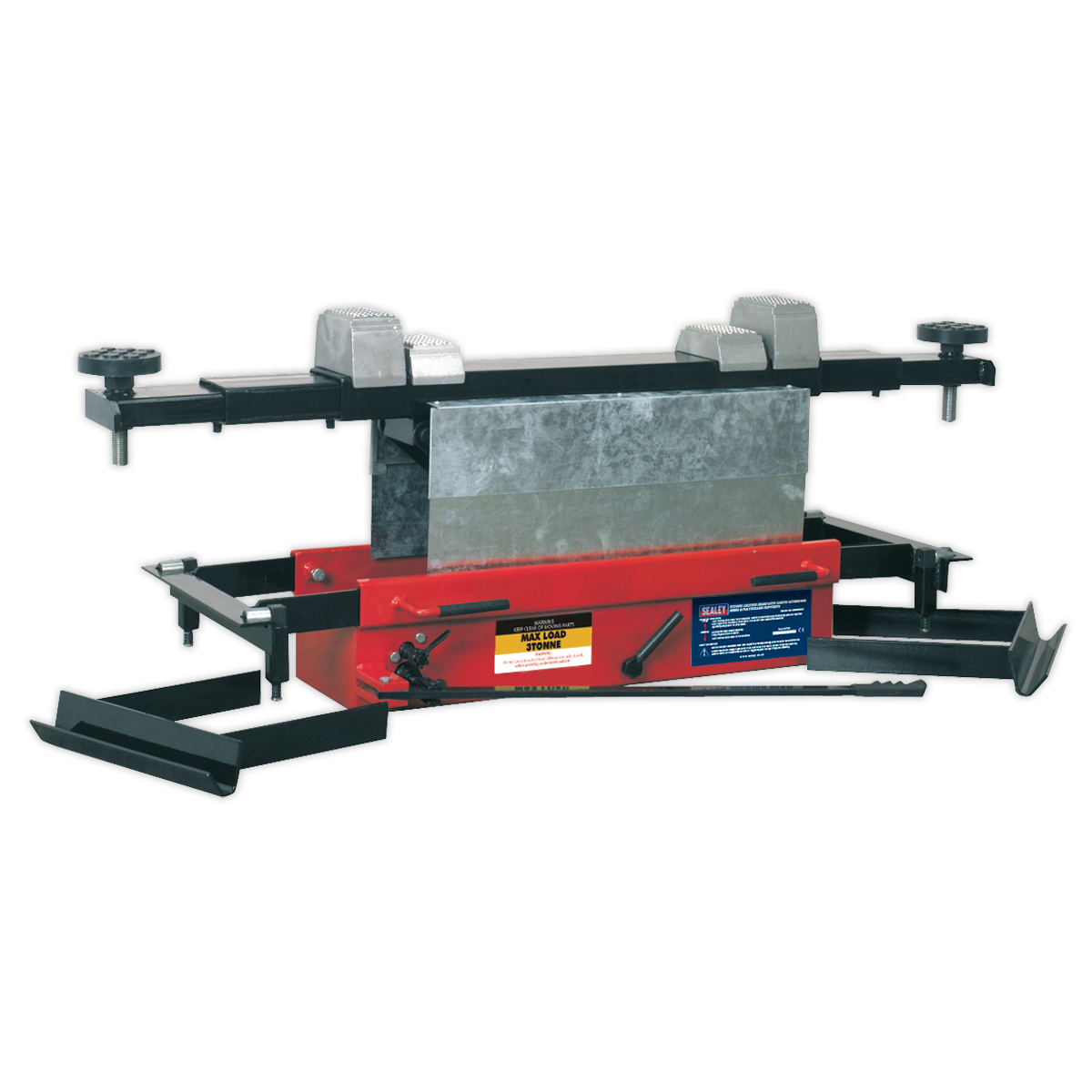 Jacking Beam 3 Tonne with Arm Extenders & Flat Roller Supports SJBEX300