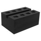 Slotted Rubber Support Block for Viking Jacking Beams 80mm SJBEX.A03