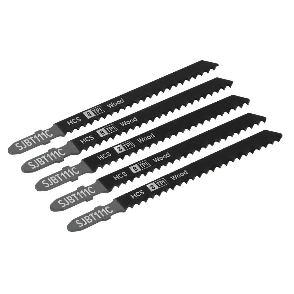 Jigsaw Blade for General Wood 100mm 8tpi - Pack of 5 SJBT111C