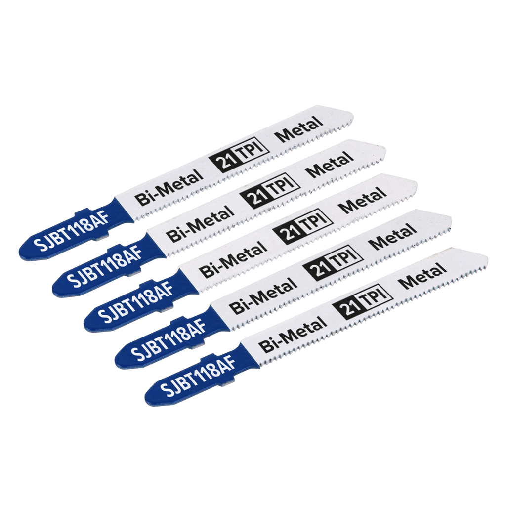 Jigsaw Blade for Metal 75mm 21tpi - Pack of 5 SJBT118AF
