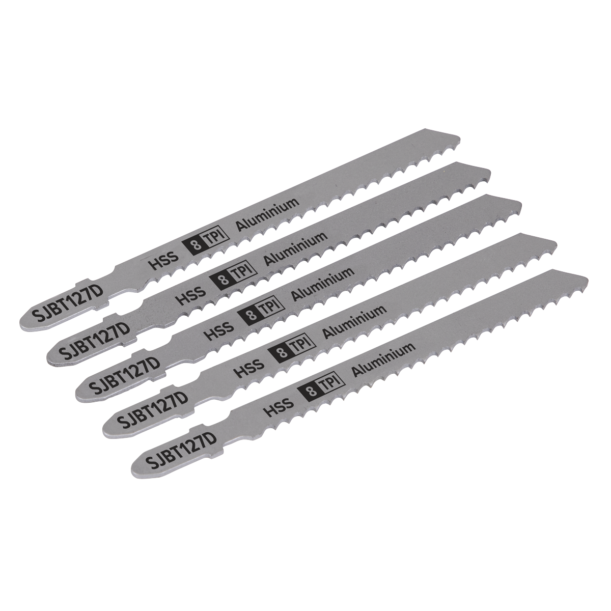 Jigsaw Blade for Aluminium 100mm 8tpi - Pack of 5 SJBT127D