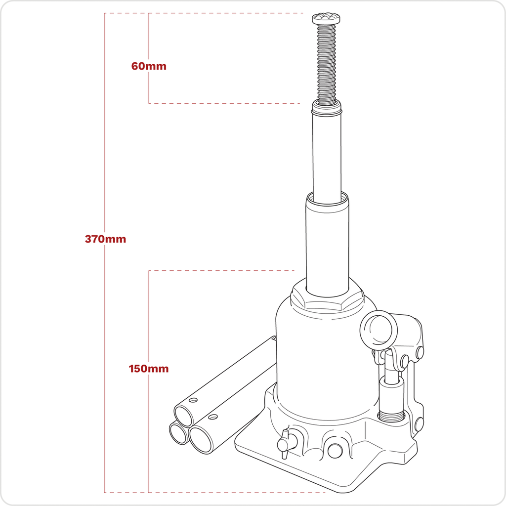 Telescopic Bottle Jack 2 Tonne SJT2