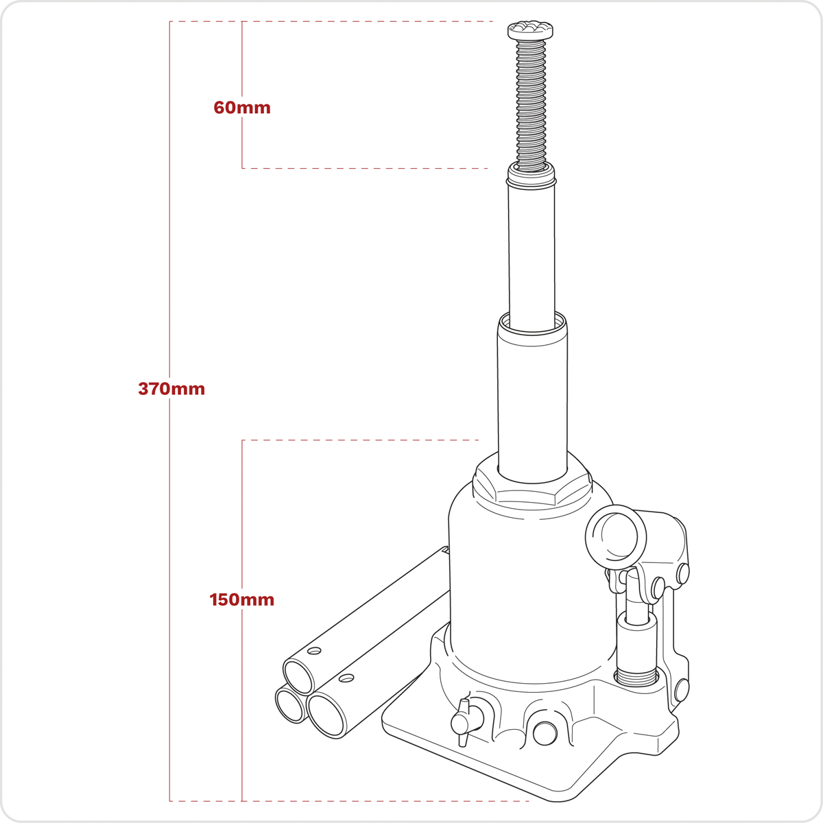 Telescopic Bottle Jack 2 Tonne SJT2
