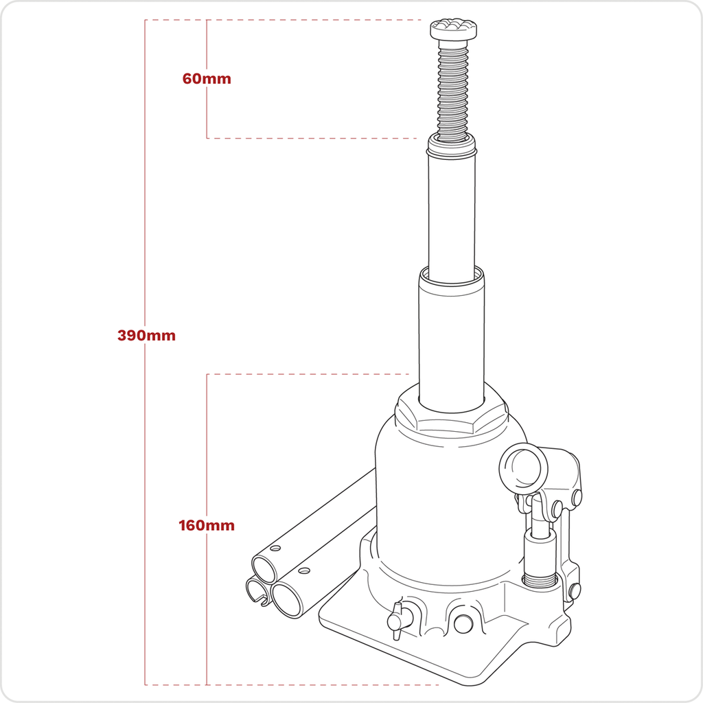 Telescopic Bottle Jack 4 Tonne SJT4