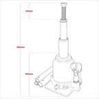 Telescopic Bottle Jack 4 Tonne SJT4