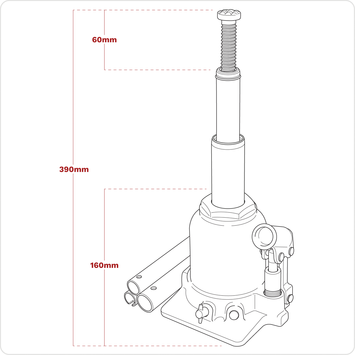 Telescopic Bottle Jack 4 Tonne SJT4
