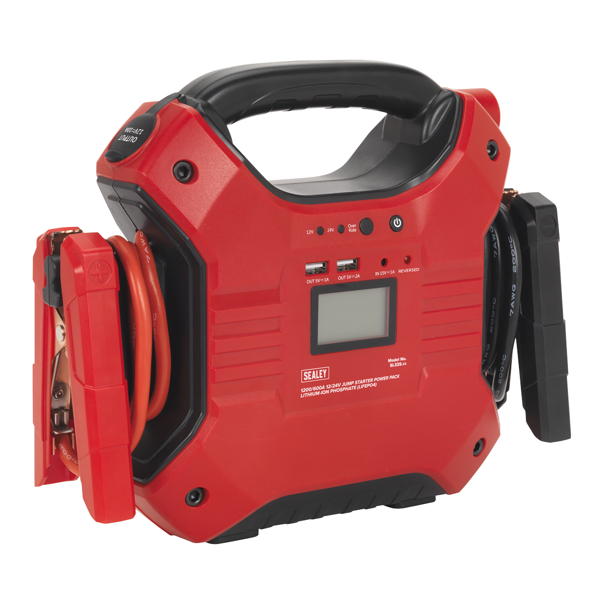 12/24V Jump Starter Power Pack Lithium-ion Phosphate (LiFePo4) 1200/600 Peak Amps SL32S