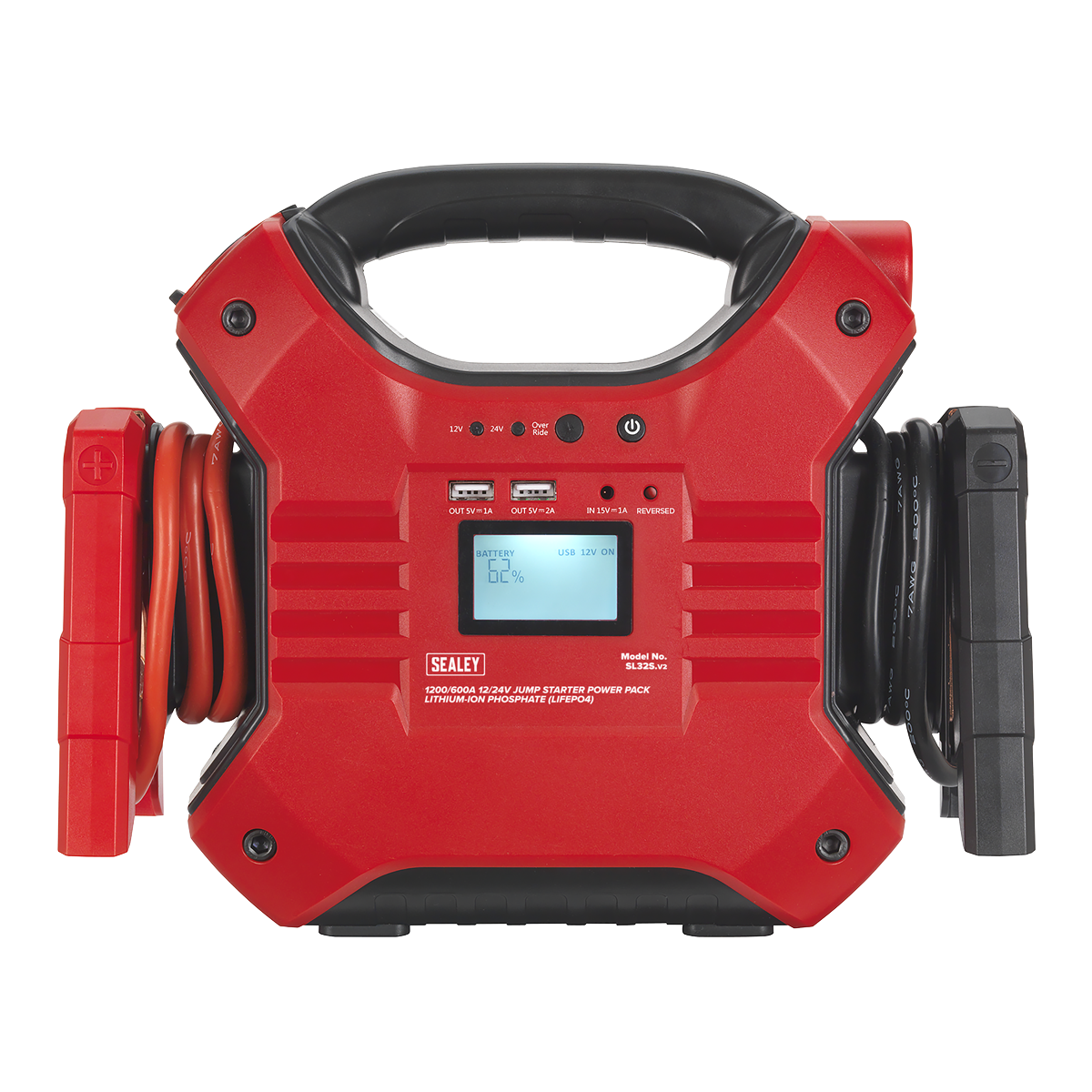 12/24V Jump Starter Power Pack Lithium-ion Phosphate (LiFePo4) 1200/600 Peak Amps SL32S