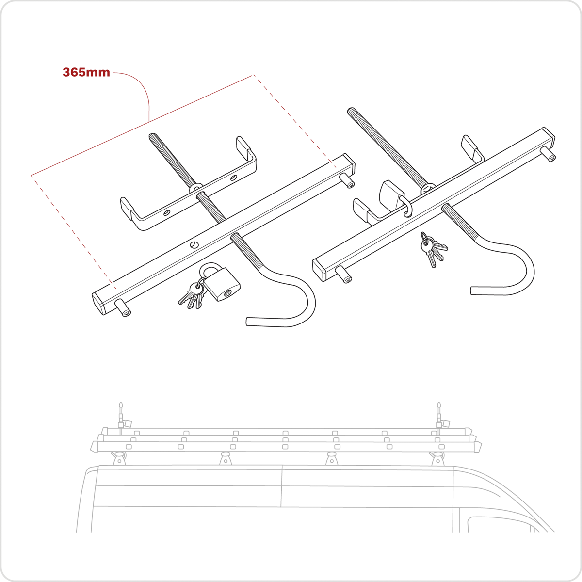 Ladder Roof Rack Clamps SLC2