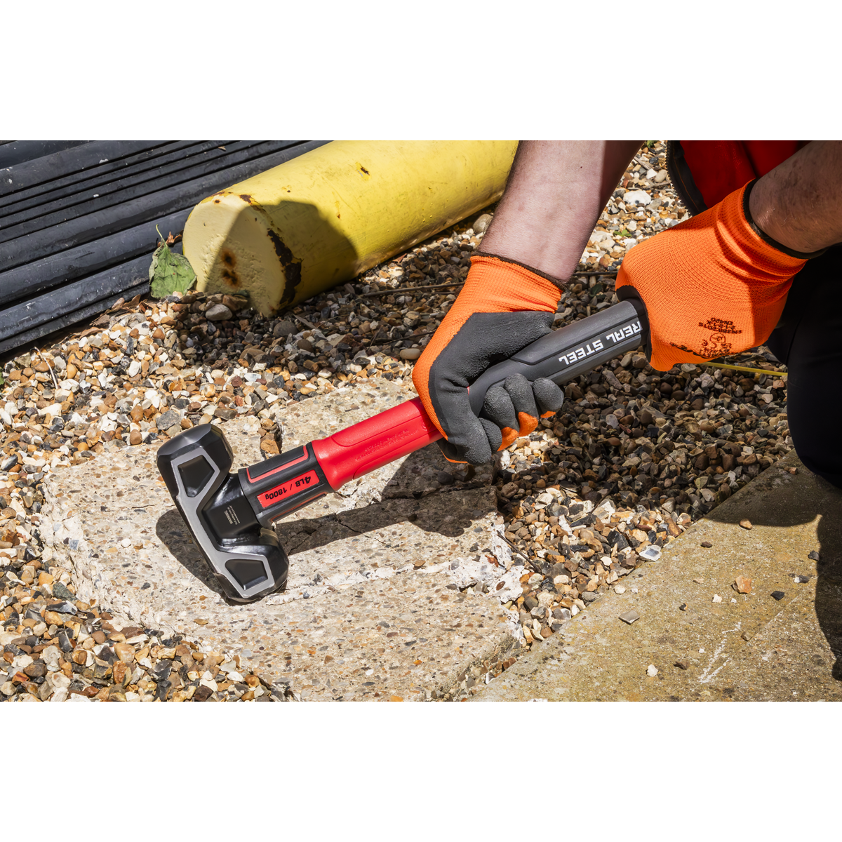 Short Handle Sledge Hammer with Fibreglass Shaft 4lb SLHG04
