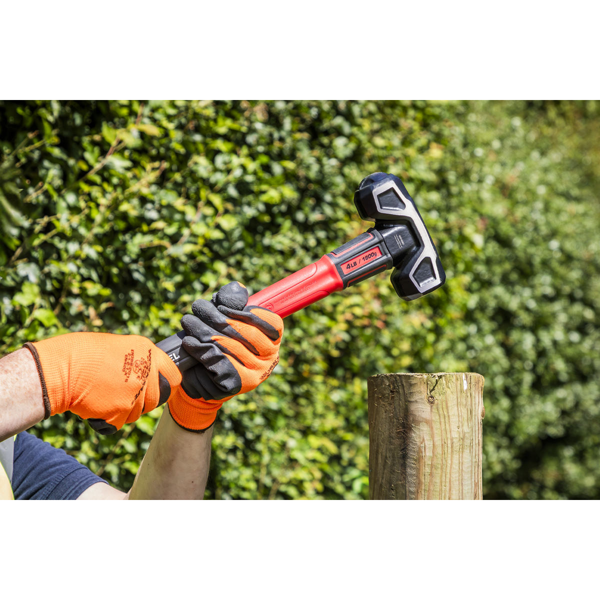 Short Handle Sledge Hammer with Fibreglass Shaft 4lb SLHG04